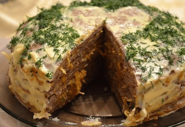 Рецепт печеночного торта из говяжьей печени