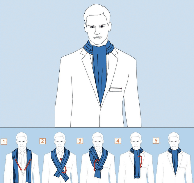 как завязать шарф или платок на шее разными способами